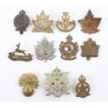 Grouping of Canadian Cap Badges