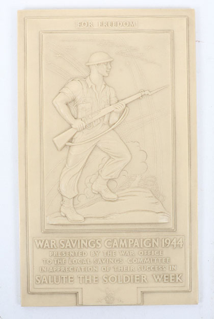 WW2 War Savings Campaign 1944 “Salute The Soldier Week” Plaque