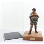 Modern Statue Figure of a American 101st Airborne Paratrooper in Full Jump Kit