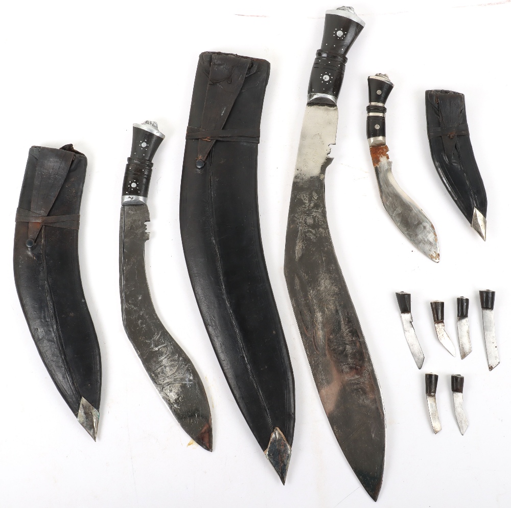 3x Nepalese Gurkha Kukri Knives - Image 2 of 2