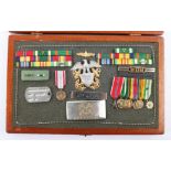 Miniature Medals, Ribbons and Badges of US Naval Officer W D Richards