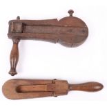 Two Beech Wooden early Victorian Police Rattle Alarms