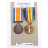 WW1 British Medal Pair Labour Corps, Late Royal Fusiliers