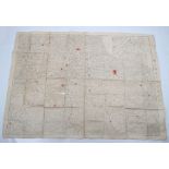 WW II, Japan, large military issue map of the Tokyo municipal area