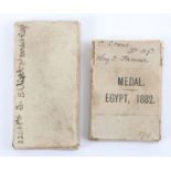 Original Forwarding Box for Egypt & Sudan Medal 1882