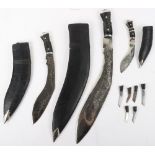 3x Nepalese Gurkha Kukri Knives