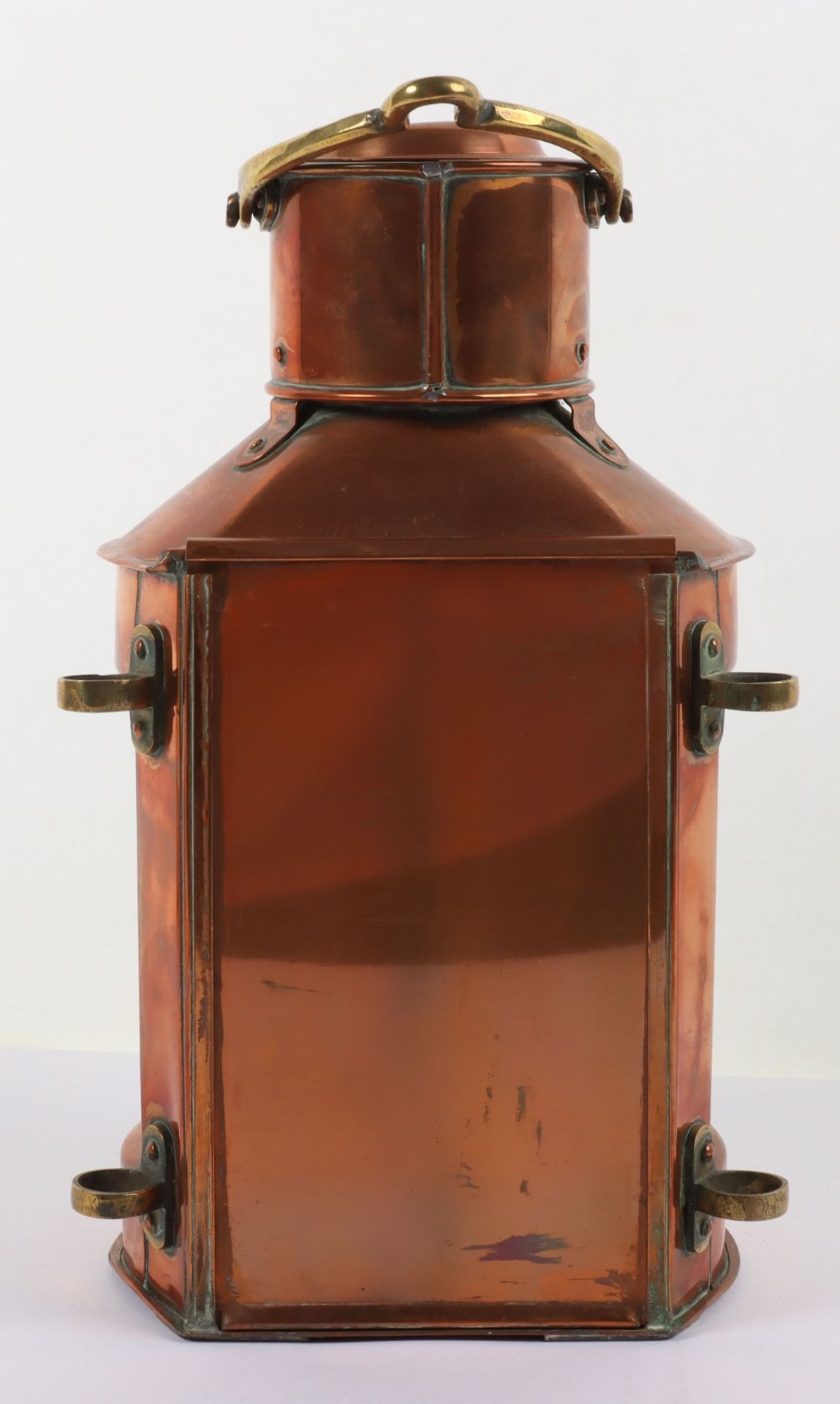 A copper and glass Meteor ships lantern - Image 6 of 11