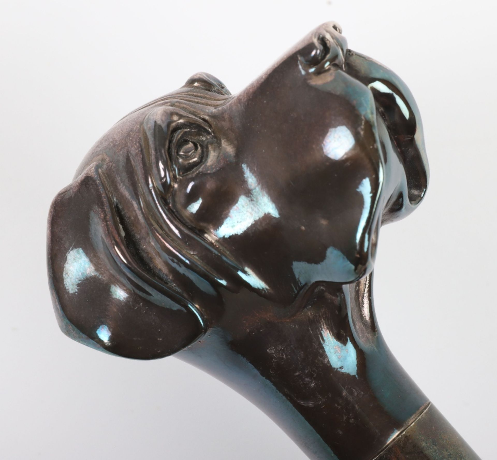 A silver dogs head walking cane - Image 6 of 10