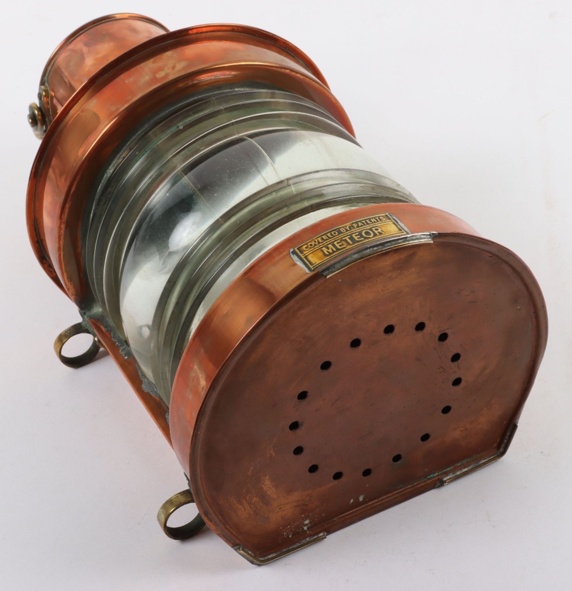 A copper and glass Meteor ships lantern - Image 11 of 11