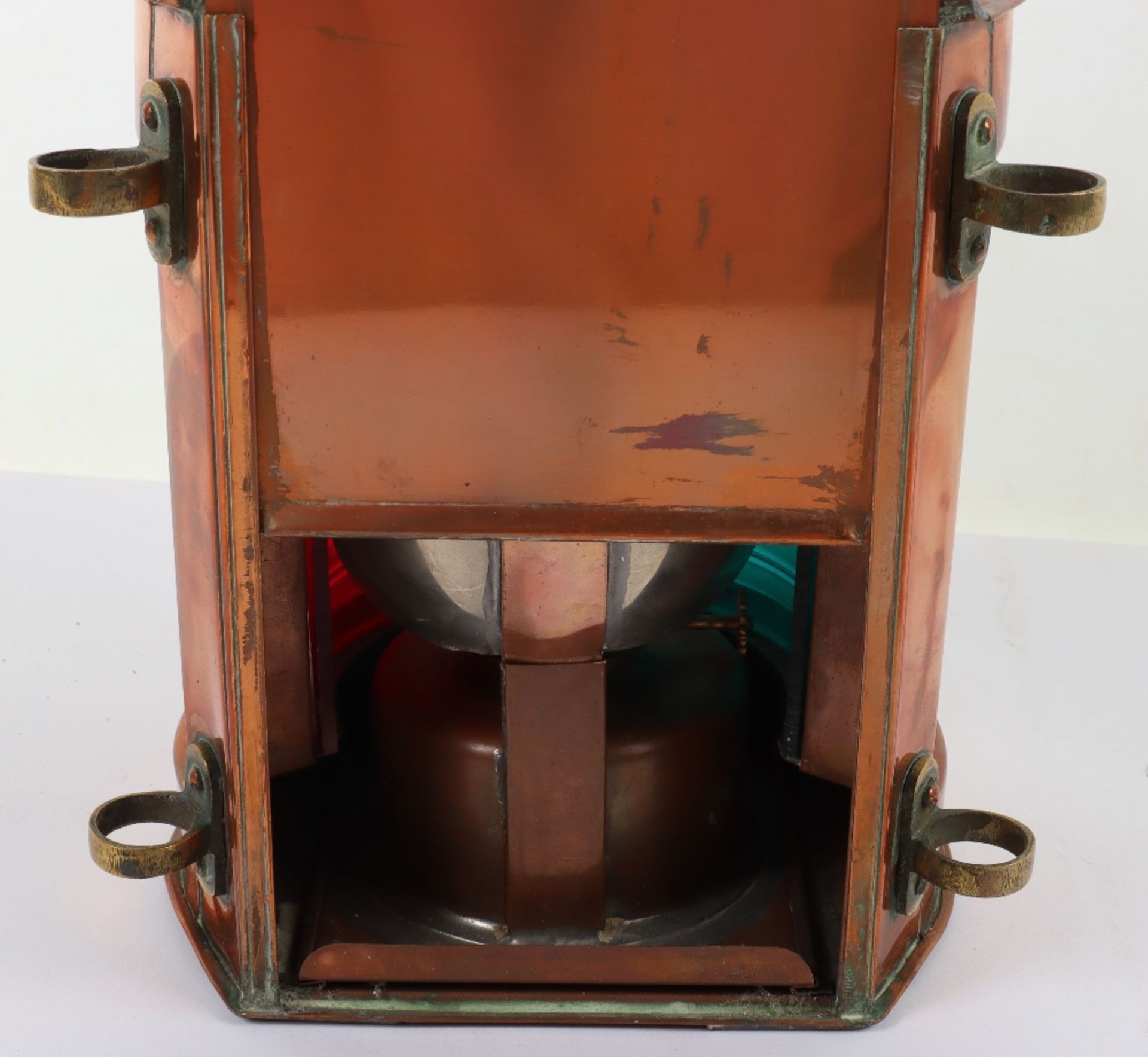 A copper and glass Meteor ships lantern - Image 8 of 11