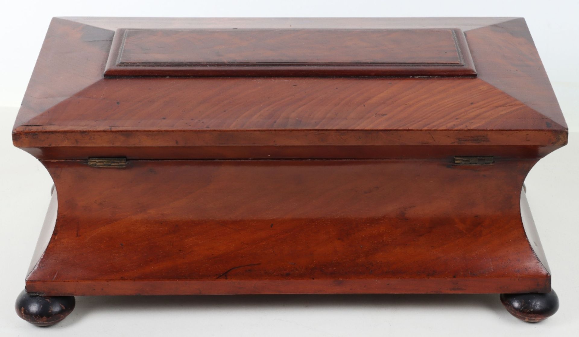 A 19th century mahogany casket tea caddy - Bild 13 aus 14