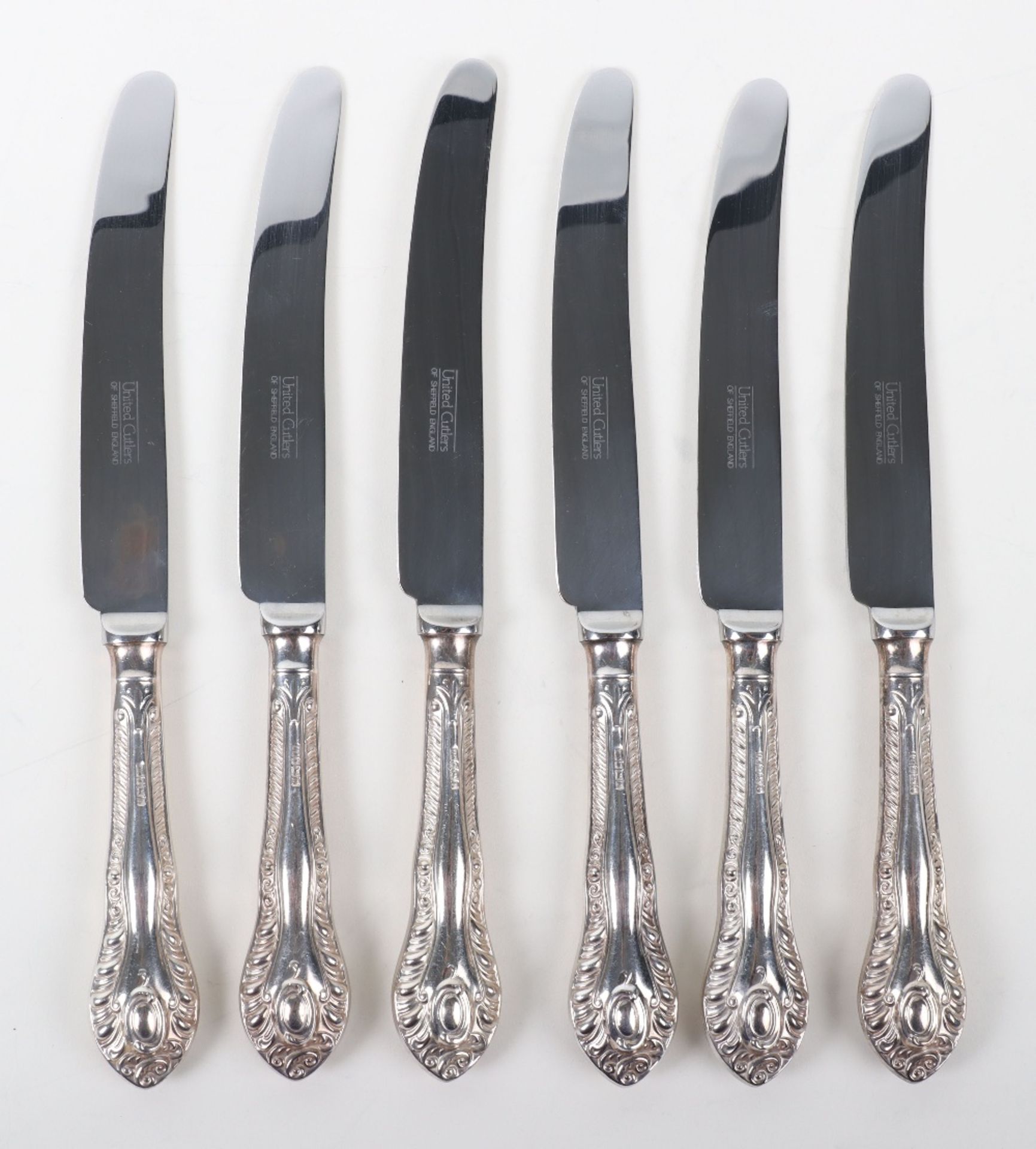 A set of six silver handle dinner knives, Sheffield 1995 - Image 2 of 5