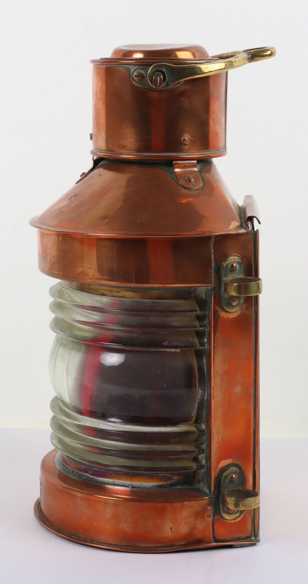 A copper and glass Meteor ships lantern - Image 5 of 11