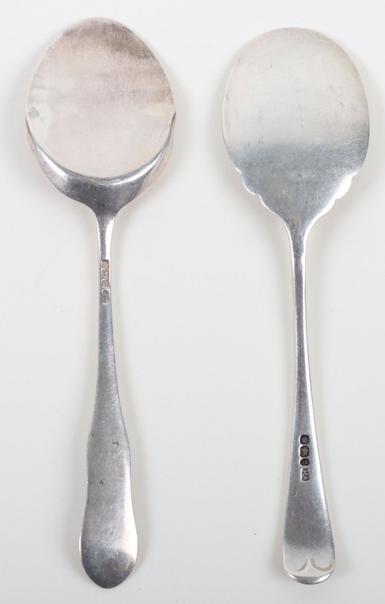 Two bowl decorated silver spoons - Image 3 of 8