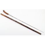 A 19th century bamboo sword stick