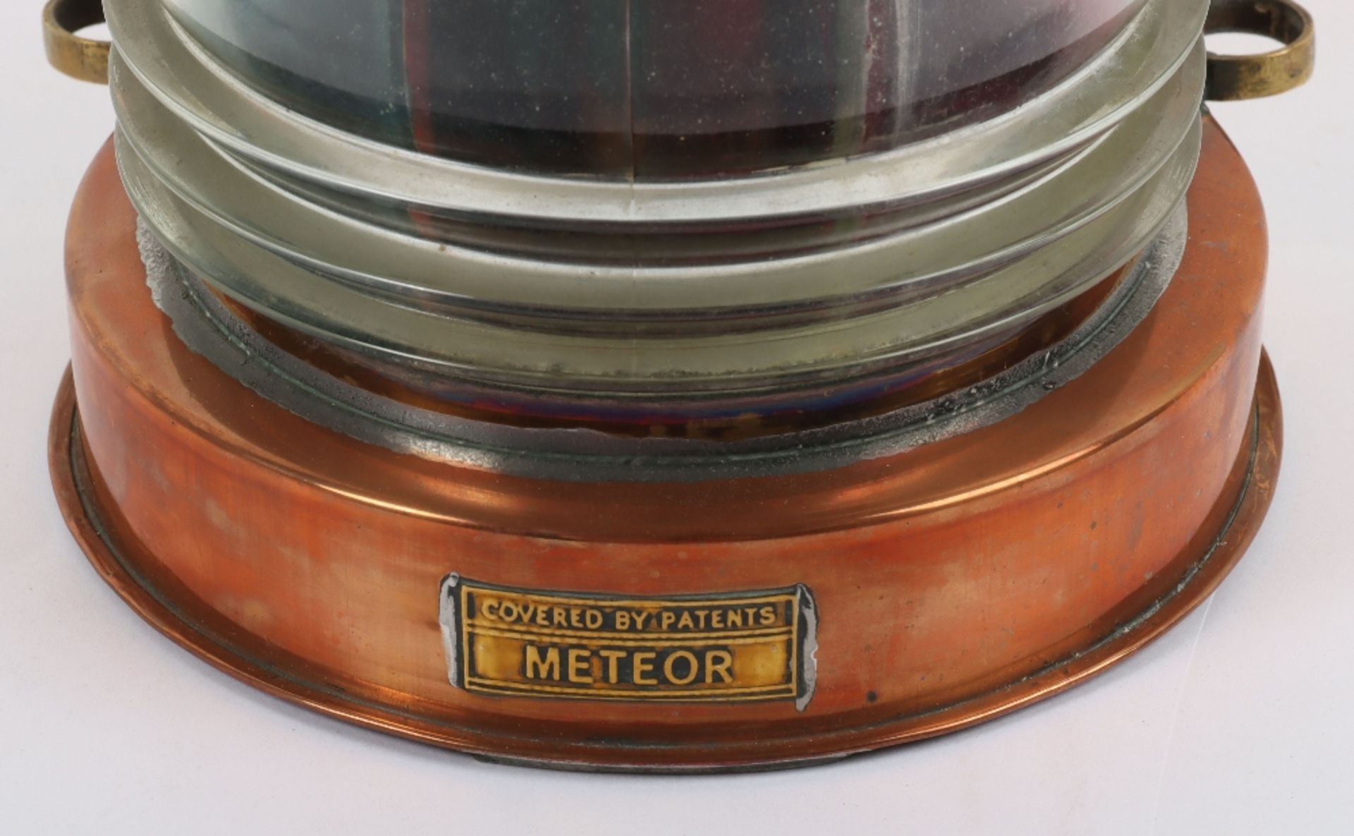 A copper and glass Meteor ships lantern - Image 2 of 11