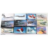 Thirty-seven 1:72 scale fighter Jet model kits