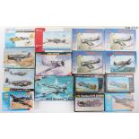 Twenty-seven 1:72 scale Propeller Fighter Aircraft model kits