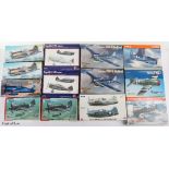 Twenty-three 1:72 scale WW2 fighter model kits