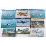 Twenty 1:72 scale A-6 Intruders, EA-6B Prowlers and 5A-5C Vigilante fighter Jet model kits