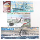 Tamiya and Hasegawa model Ship kits