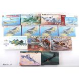 Collection of forty-three various 1:72 scale fighter Jet model kits