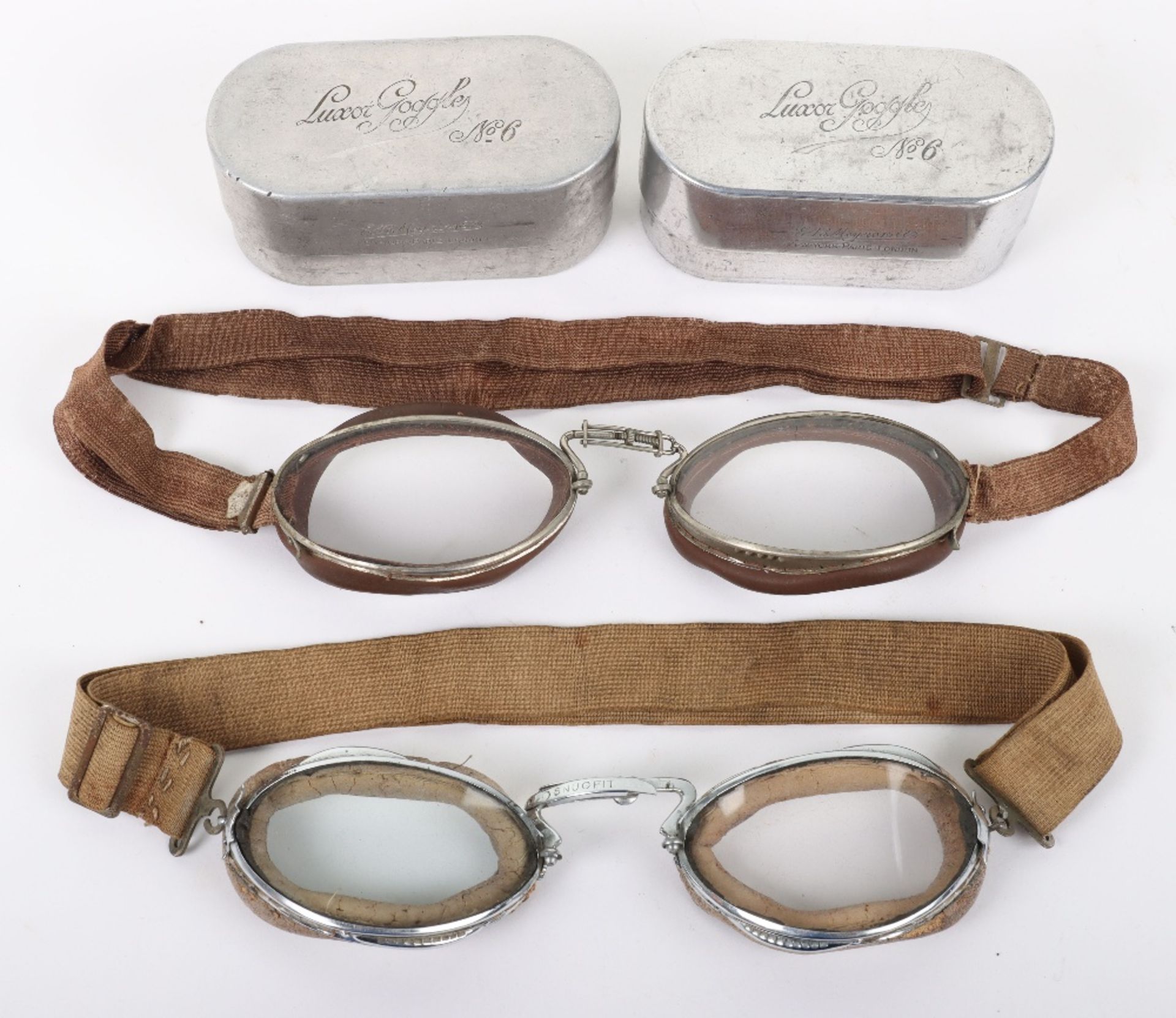 2x Pairs of Aviators Luxor Goggles No6 by E B Meyrowitz