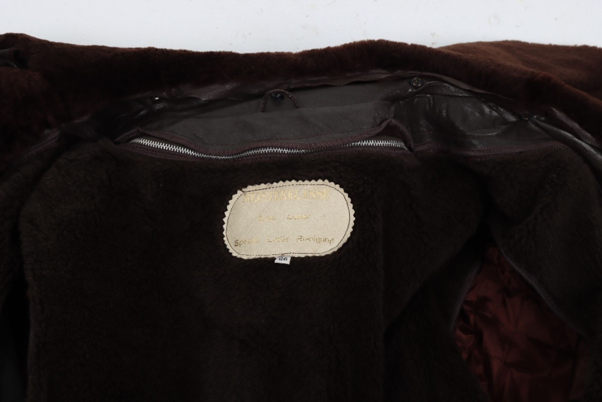 Vintage Style German Leather Coat - Image 9 of 9