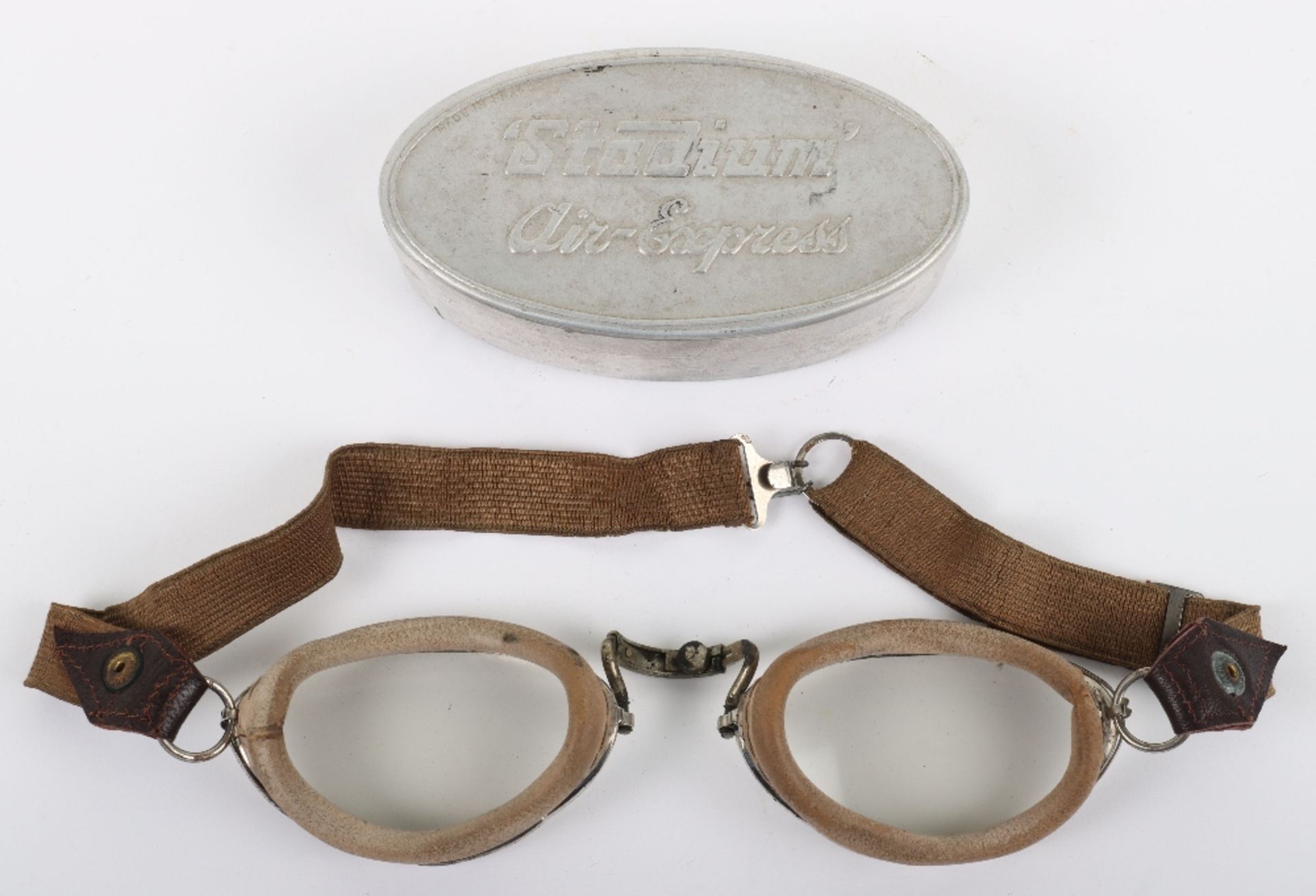 French Made 1930’s Stadium Air Express Flying Goggles - Image 2 of 6