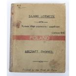 WW2 1943 Printed Manual by the Polish Air Force for Aircraft Engines
