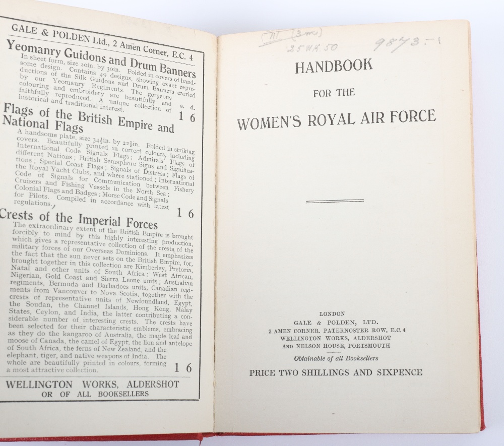 1919 Handbook of the Women’s Royal Air Force - Image 3 of 3