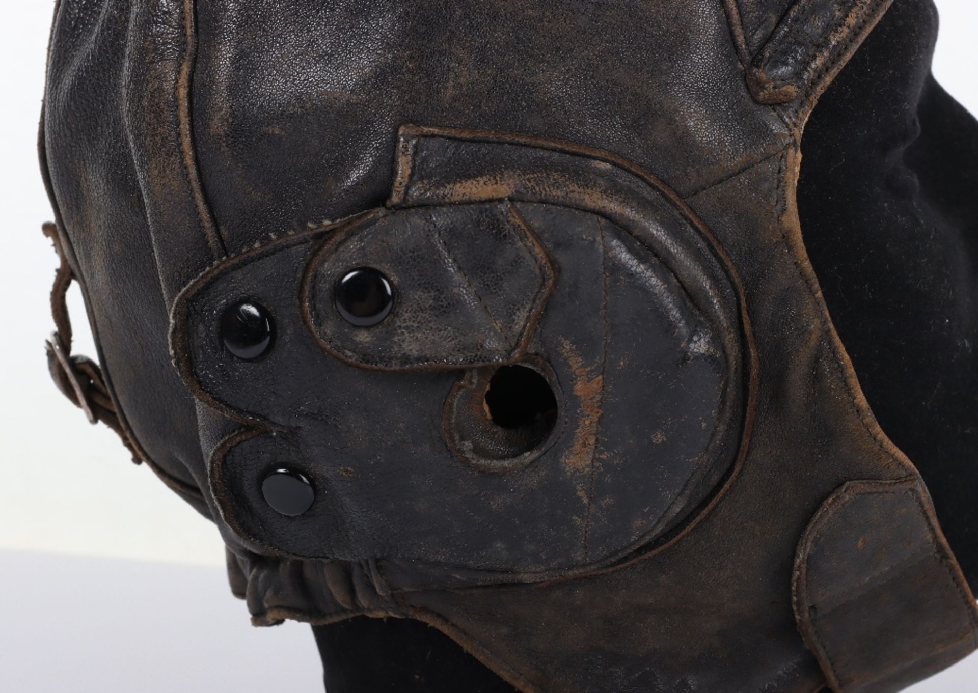 1930’s Lewis Pattern Leather Flying Helmet - Image 5 of 10