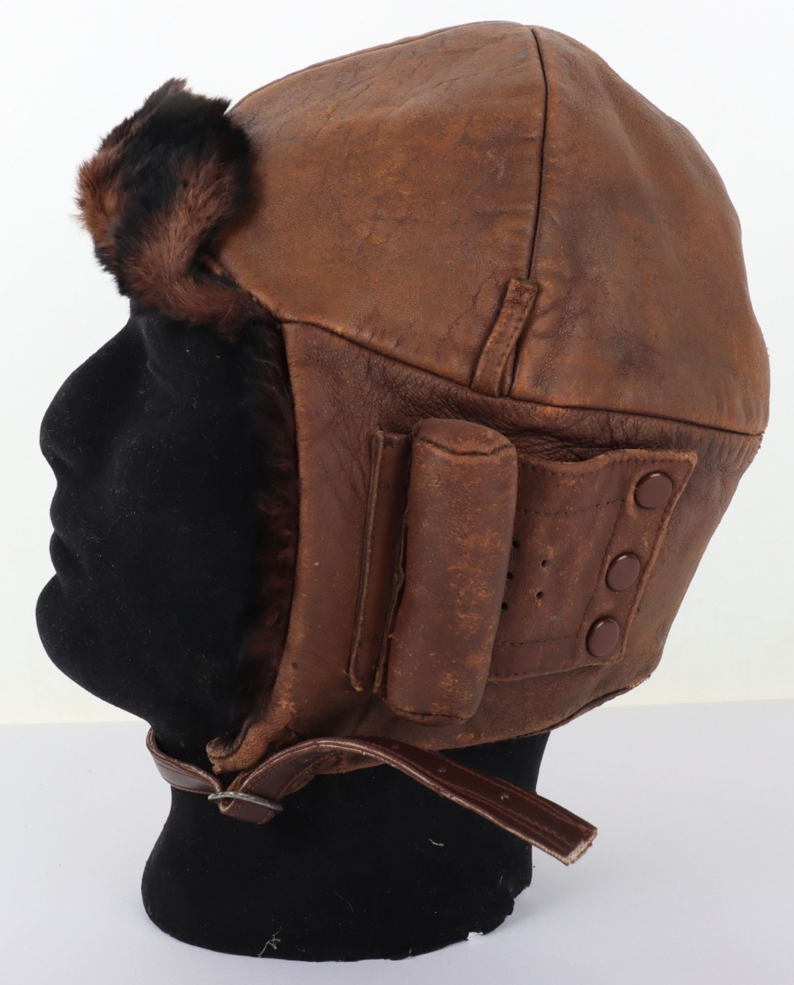 Royal Flying Corps Mk1 Style Leather Flying Helmet - Image 6 of 9