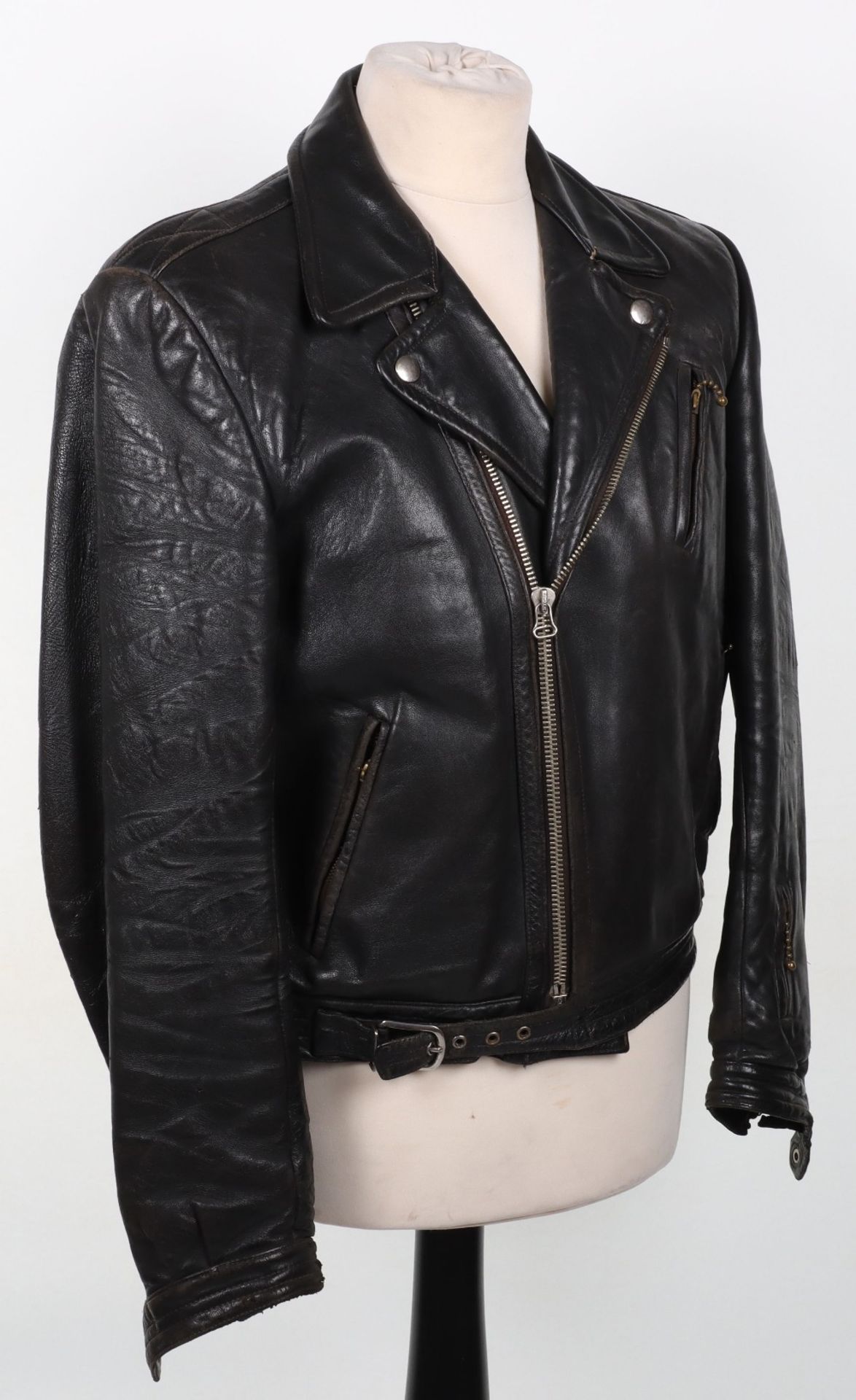 Vintage Black Leather Jacket - Image 5 of 10