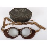 Pair of Early Aviation / Motoring Goggles “Halford Deluxe”
