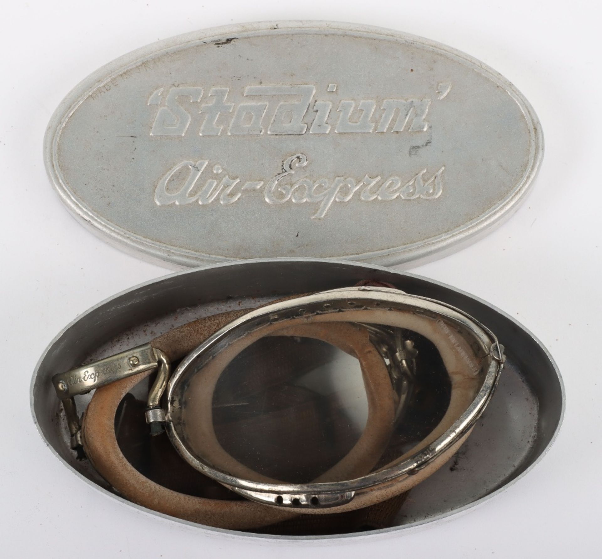 French Made 1930’s Stadium Air Express Flying Goggles - Image 5 of 6