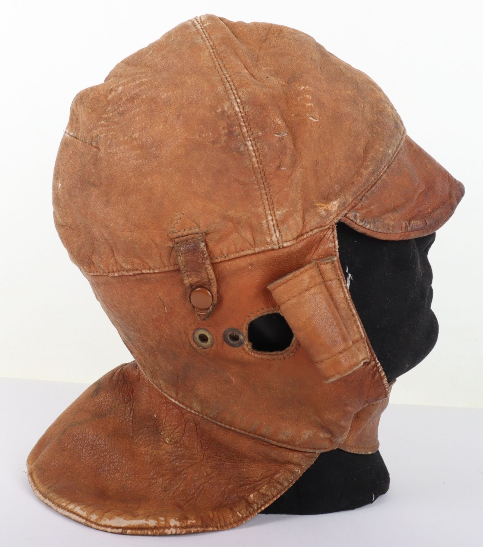 WW1 Royal Flying Corps Private Purchase Leather Flying Helmet - Image 2 of 9