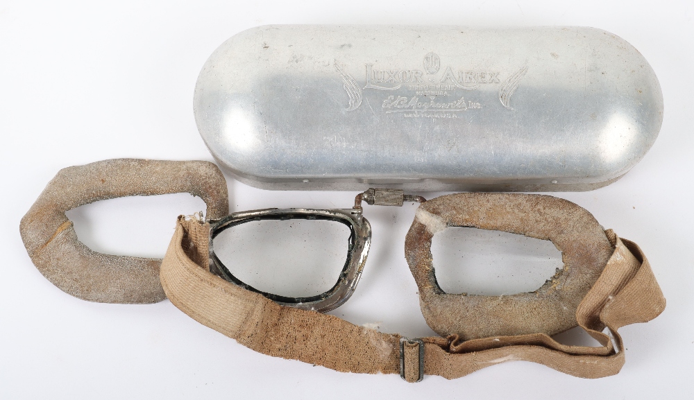 American Aviators Luxor Airex King of the Air B-2 Pattern Flying Goggles by E B Meyrowitz - Bild 3 aus 6