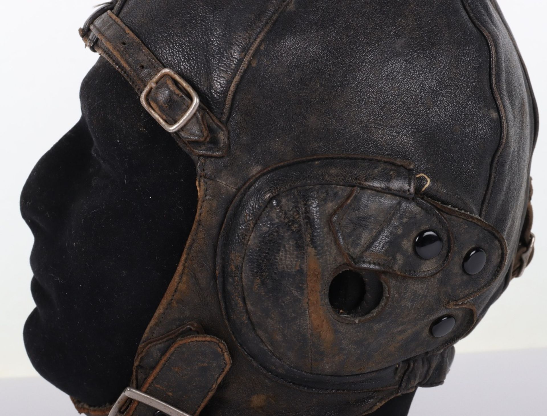 1930’s Lewis Pattern Leather Flying Helmet - Image 6 of 10