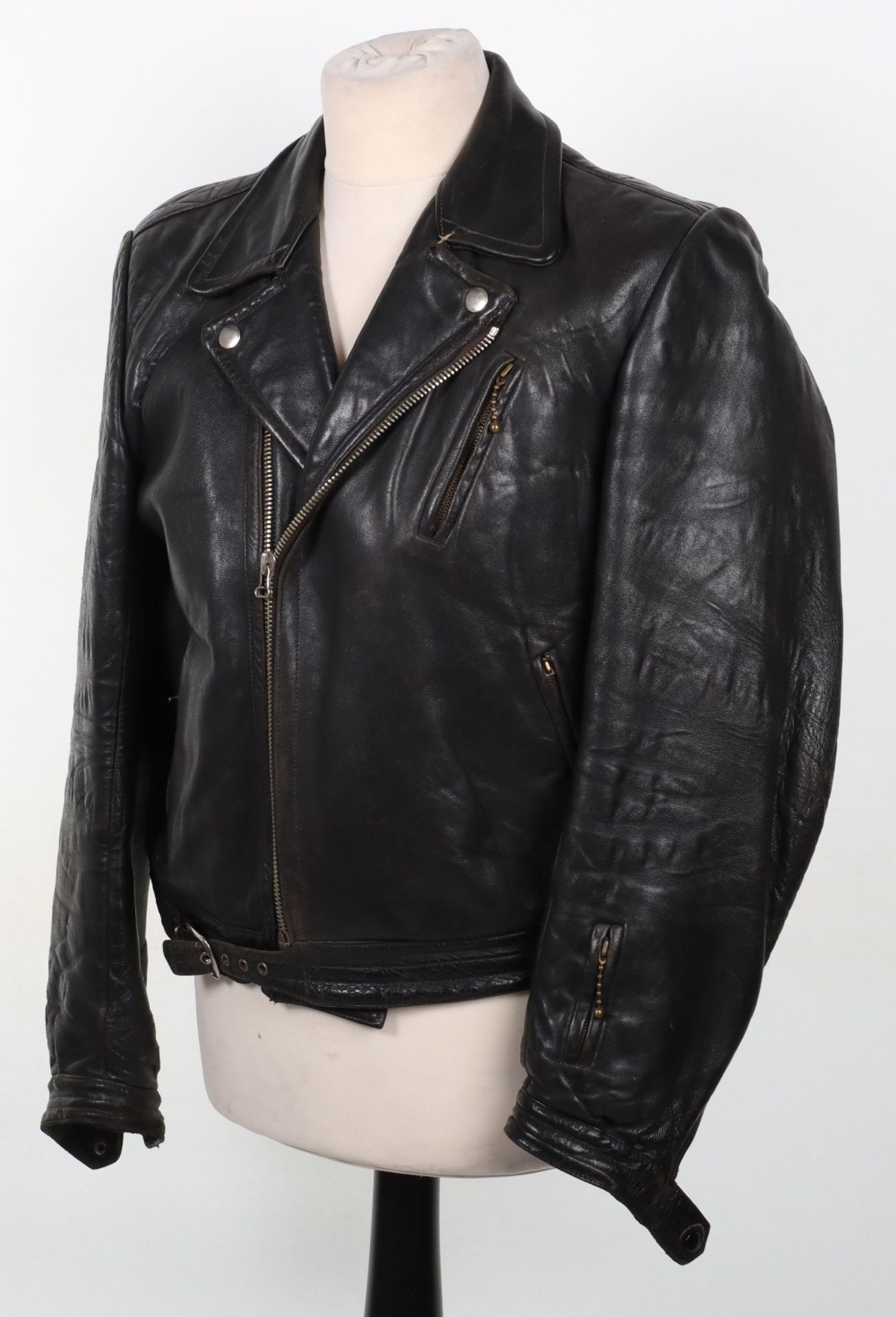 Vintage Black Leather Jacket - Image 7 of 10