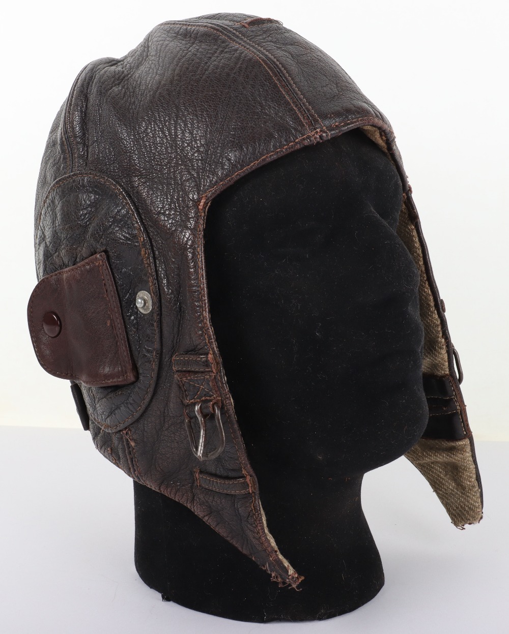 WW2 German Luftwaffe Leather Flying Helmet - Image 2 of 9