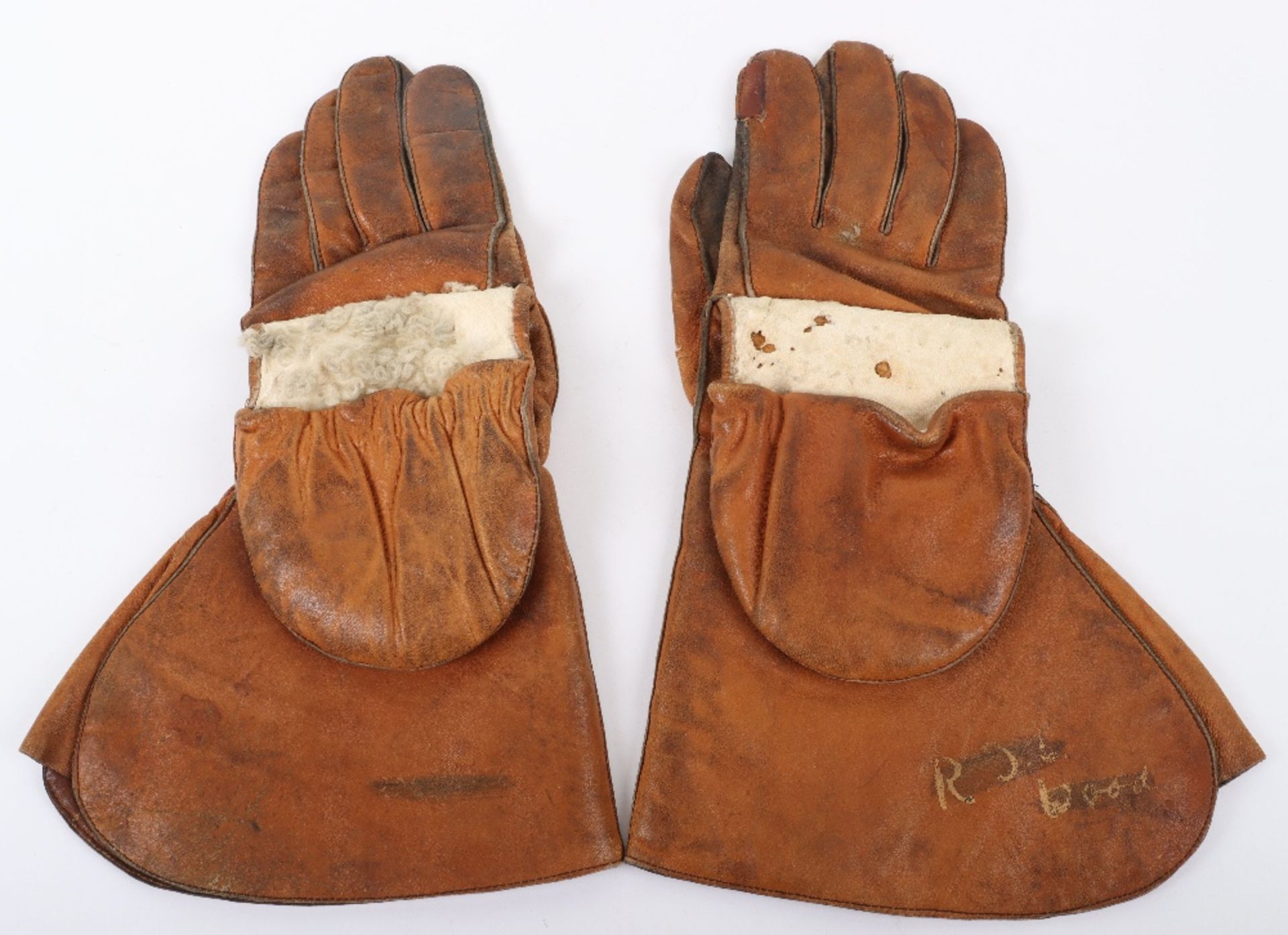 Royal Flying Corps Air Gunners Flying Gauntlets - Image 3 of 4