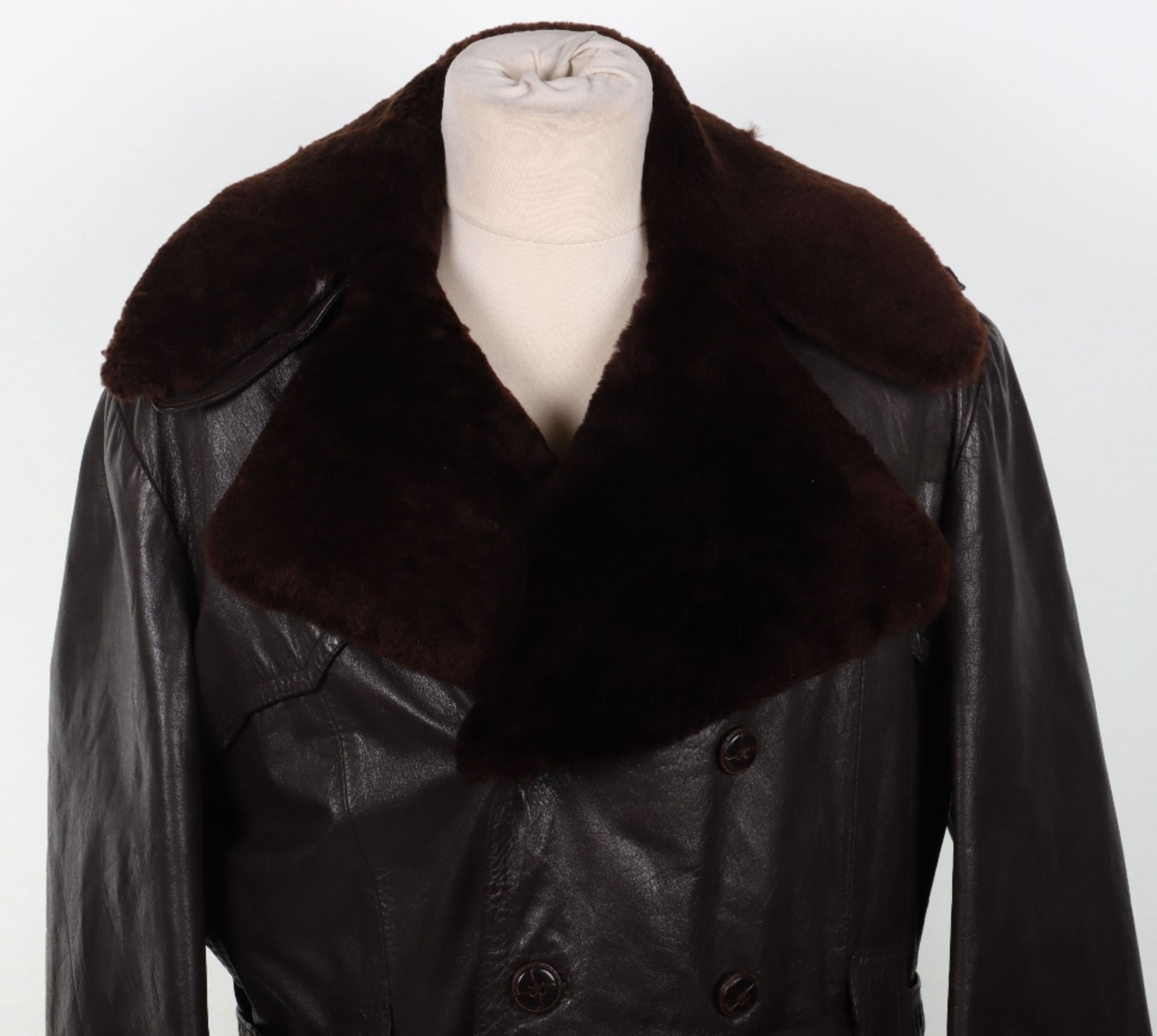 Vintage Style German Leather Coat - Image 2 of 9