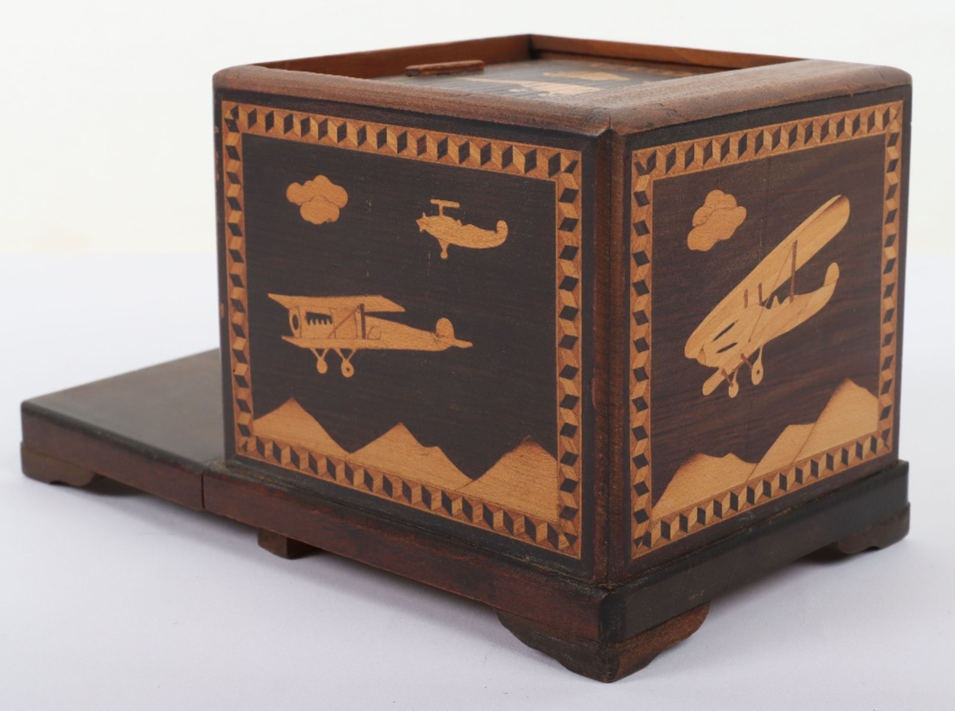 Great War Period Royal Air Force Parquetry Money / Jewellery Box - Bild 11 aus 12