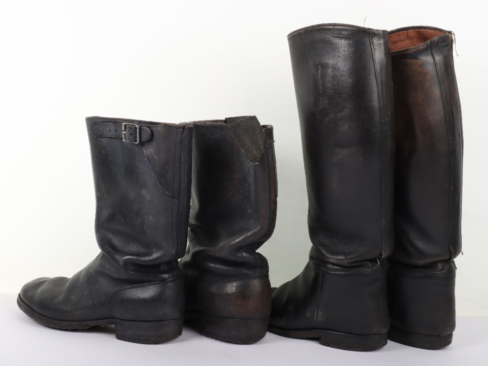 Pair of WW2 Style German Black Leather Boots - Image 3 of 4