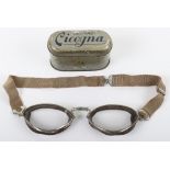 Pair of Italian Made Aviators Goggles in Lithographed Tin