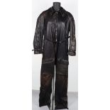 1940’s Black Leather Aviators One Piece Flight Suit