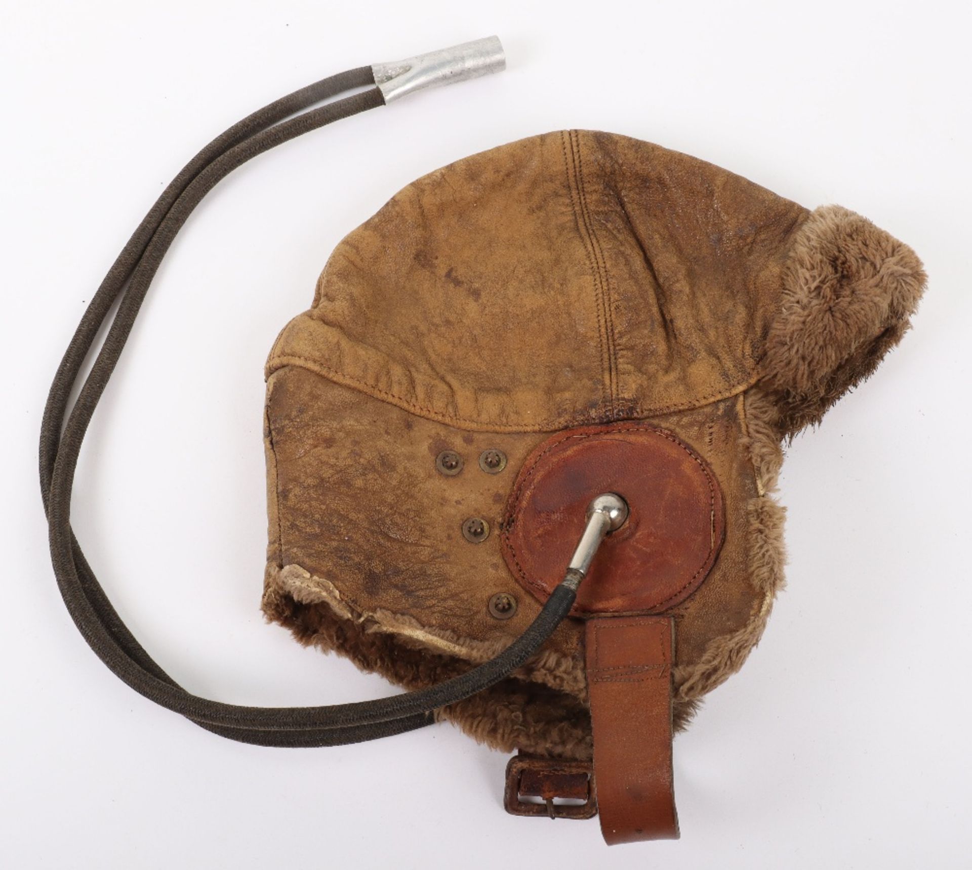 1918 Dated Royal Flying Corps / Royal Air Force Mk1 Leather Flying Helmet