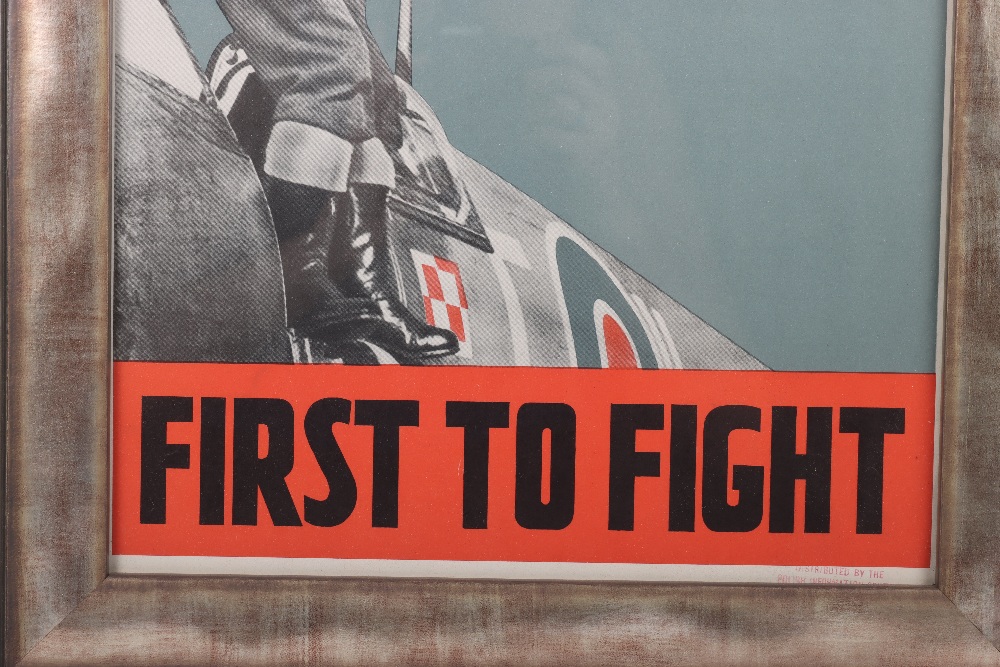 WW2 “POLAND FIRST TO FIGHT” Poster - Image 2 of 4