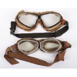 2x Pairs of Early Aviators Flying Goggles